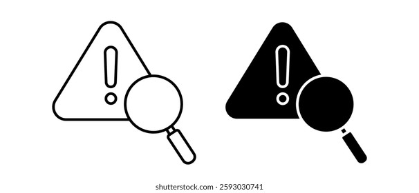 Magnifying Glass Icon Vector Set. Problem Identification Symbol