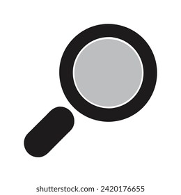 Diseño de símbolo vectorial de icono de vidrio de aumento