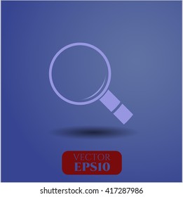 Lupe-Glas-Symbol Vektorsymbol flach eps jpg app