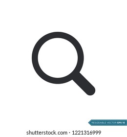 Magnifying Glass Icon Vector Template Illustration Design