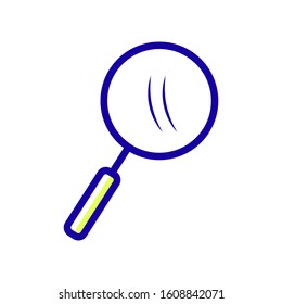Magnifying glass icon vector in trendy style