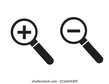 magnifying glass icon vector, magnifying glass icon zoom in and out، vector illustration, icon design