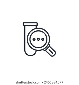 magnifying glass icon. vector.Editable stroke.linear style sign for use web design,logo.Symbol illustration.