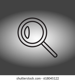 magnifying glass icon. Web design style