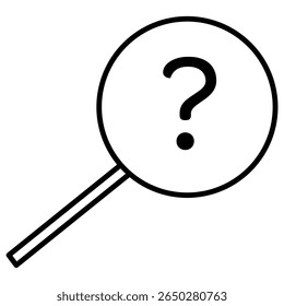 Magnifying glass icon web, research, or detective designs, SEO, research tools,