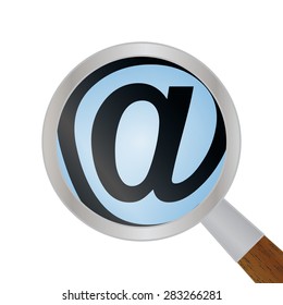 Magnifying glass icon for a web search. You can use any background color.