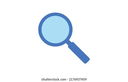 Wunderbares Glas-Symbol für Web. Einfache Vergrößerung des Vektordesigns. Minimalistische Lupe Web-Symbol einzeln auf weißem Hintergrund. Gläserne Logo-Clipkunst. Icon-Vektorgrafik suchen. Schulmaterial-Symbol
