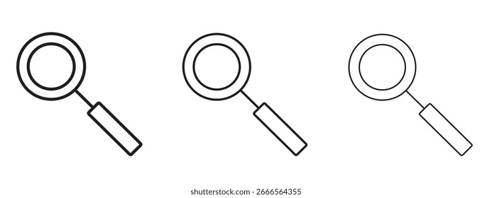 Magnifying glass icon for Website or Apps Elements, Logo. Pixel vector graphics