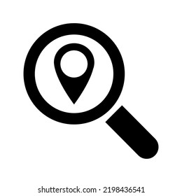 Magnifying glass icon, zoom find focus symbol, loupe web equipment sign vector illustration .