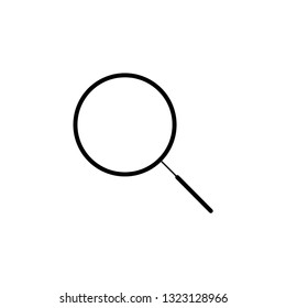 magnifying glass icon, zoom and search symbol.