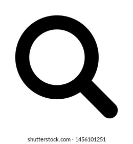 magnifying glass icon; zoom or search symbol isolated on white background. vector illustration