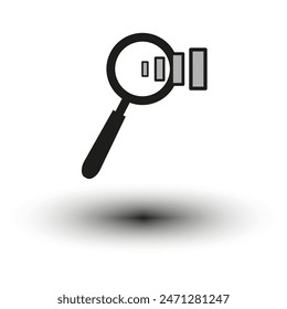 Magnifying glass icon. Zoom and search symbol. Modern vector illustration.