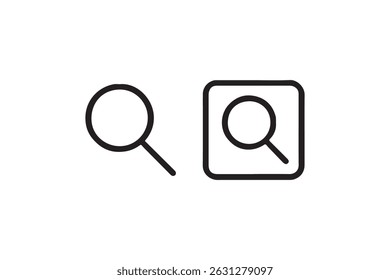 Magnifying glass icons for search functions Vector