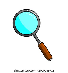 magnifying glass illustration. can be used for icons, elements, bookmark images, and more