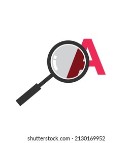 Magnifying glass illustration in vector
