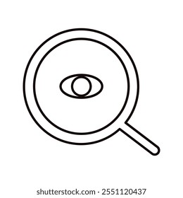 magnifying glass illustration vector design, for analyzing. Searching