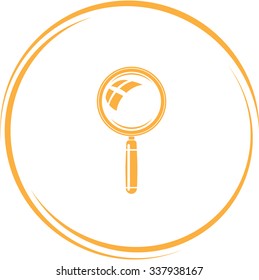 magnifying glass. Internet button. Vector icon.