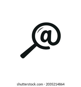 Magnifying glass and internet symbol. vector illustration