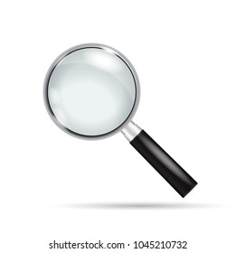 Magnifying glass isolated