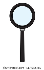 Magnifying glass isolated