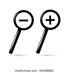Magnifying glass isolated.