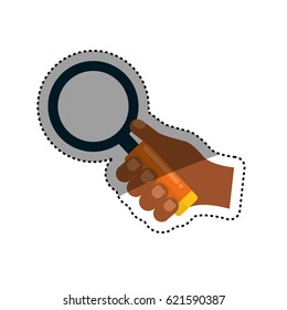 Magnifying glass isolated