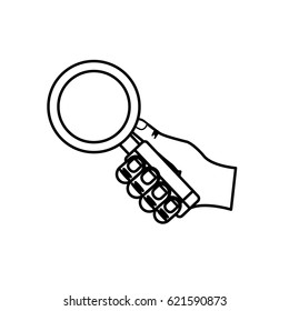Magnifying glass isolated