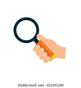 Magnifying glass isolated