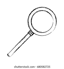 Magnifying glass isolated