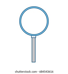 Magnifying glass isolated