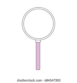 Magnifying glass isolated