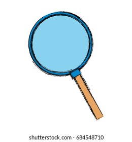 Magnifying glass isolated