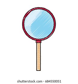 Magnifying glass isolated