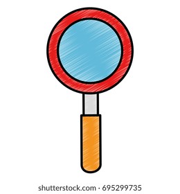 Magnifying glass isolated
