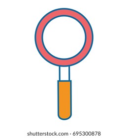 Magnifying glass isolated