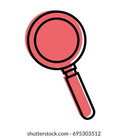 Magnifying glass isolated