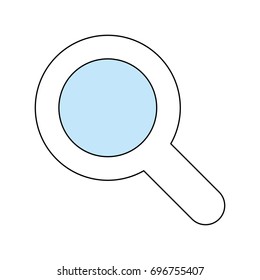 Magnifying glass isolated