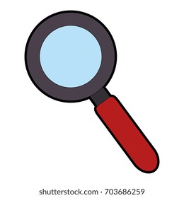 Magnifying glass isolated