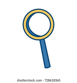 Magnifying glass isolated