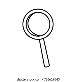 Magnifying glass isolated