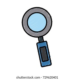 Magnifying glass isolated