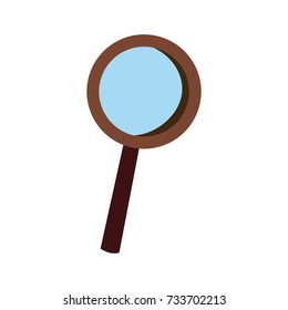 Magnifying glass isolated