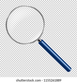 Magnifying Glass Isolated With Gradient Mesh, Vector Illustration