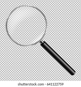 Magnifying Glass Isolated Gradient Mesh, Vector Illustration