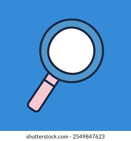 Magnifying glass isolated icon concept. Vector design graphic illustration