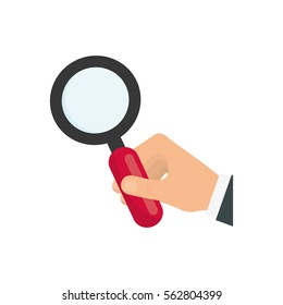 Magnifying glass isolated icon vector illustration graphic design