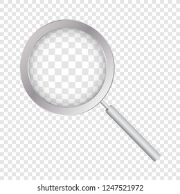 Magnifying glass isolated on transparent background. vector illustration.