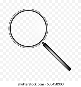 Magnifying Glass Isolated On Transparent Background. Vector Illustration