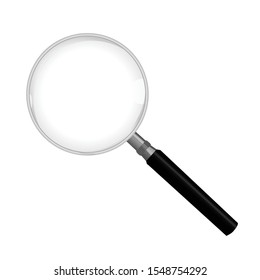 Magnifying glass isolated on white background