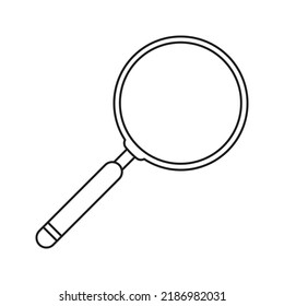 Magnifying glass isolated on white background. Vector illustration